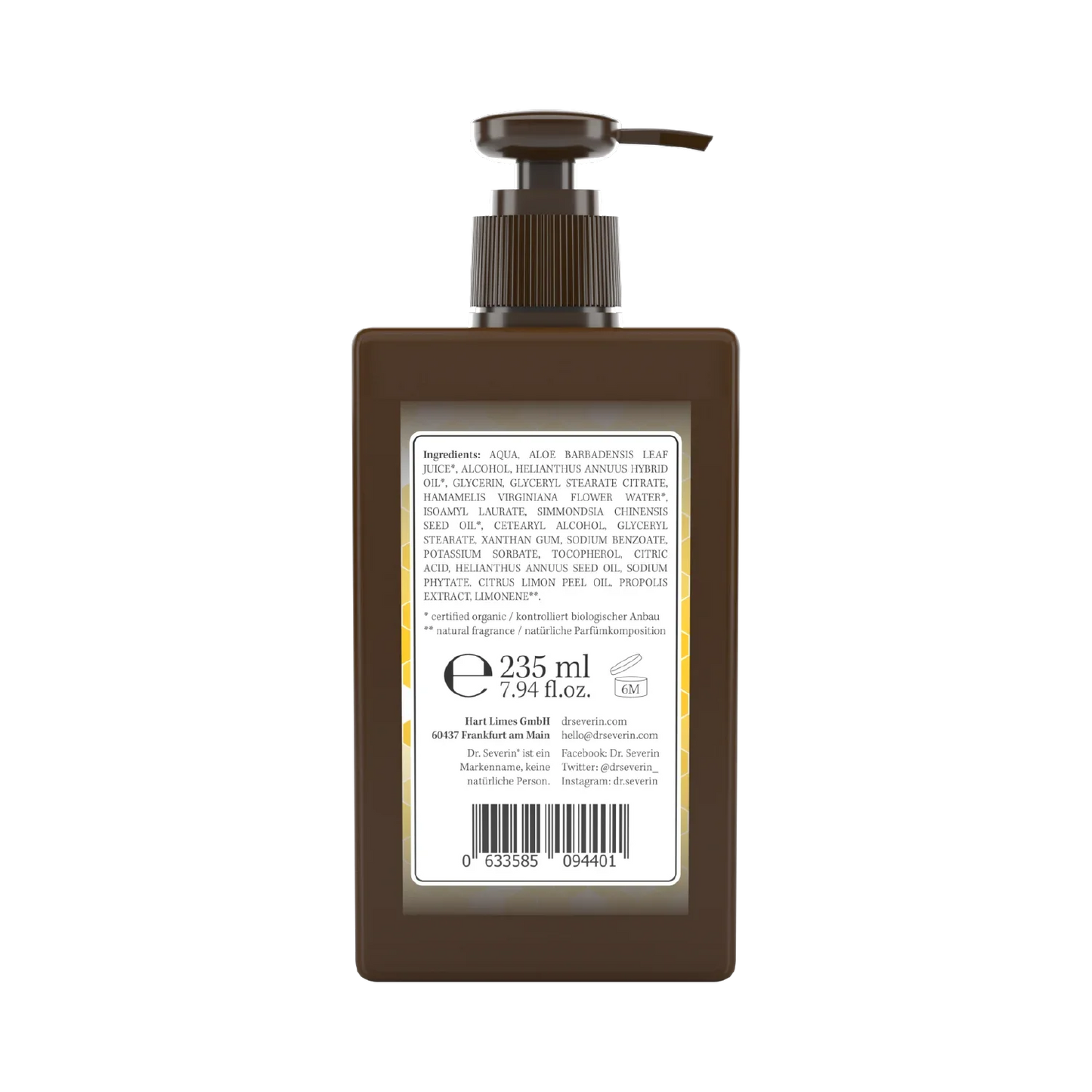 Antibakterieller Hautschutz mit Propolis nach der Rasur von Dr. Severin, Body After Shave Balsam