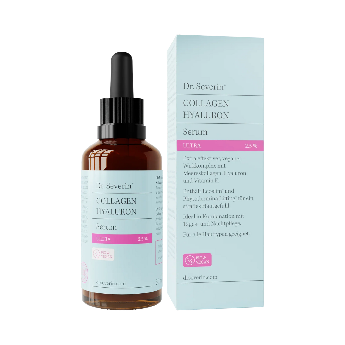 2-piece Ultra-Serum Bundle with highly concentrated Collagen, Hyaluronic Acid and Bakuchiol | 2 × 50 ml