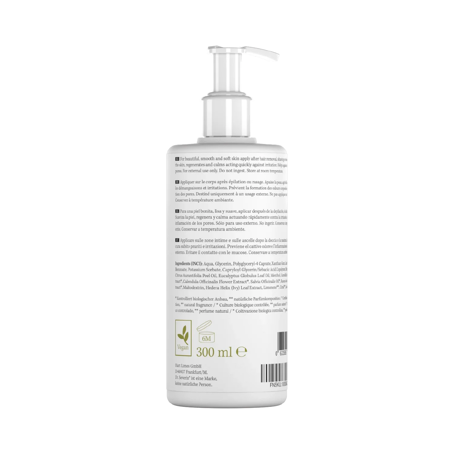 Rasierpickel und Hautirritationen natürlich sanft verhindern mit Dr. Severin Bio Vegan Body After Shave Balsam