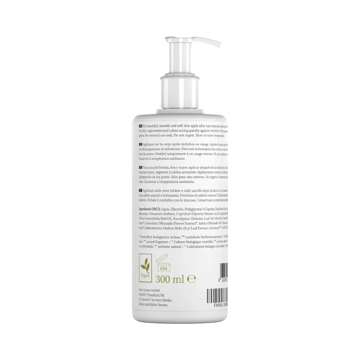 Rasierpickel und Hautirritationen natürlich sanft verhindern mit Dr. Severin Bio Vegan Body After Shave Balsam